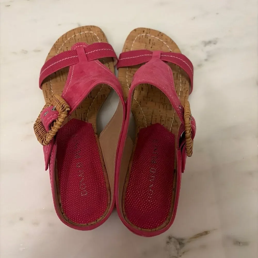 Donald Pliner Ofelia Hot Pink Wedge Sandal